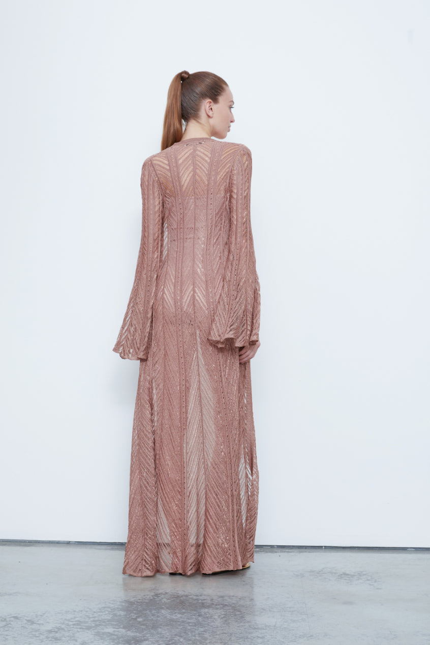 POMPON LONG CARDIGAN