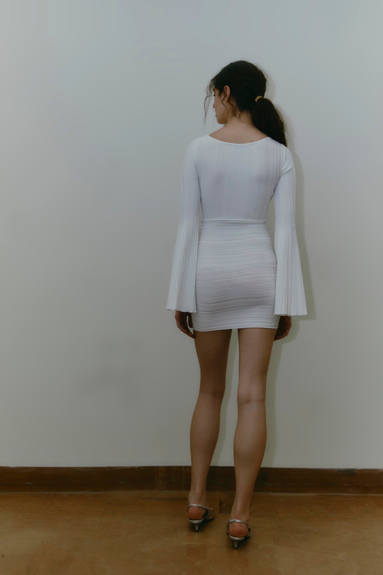 MIRTA DRESS OPTICAL WHITE