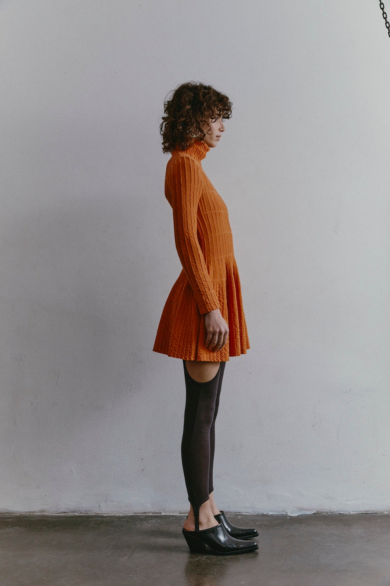 ABITO NORA SKATER ARANCIONE