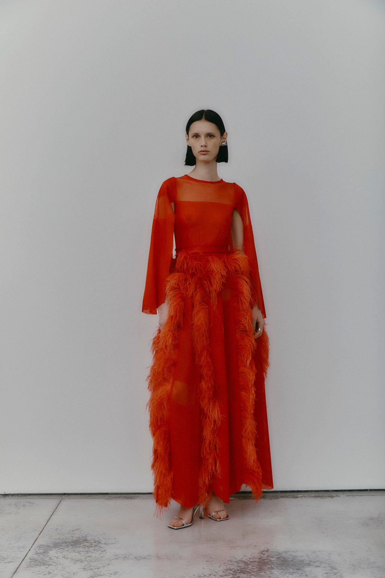 ISIDE DRESS BRIGHT RED