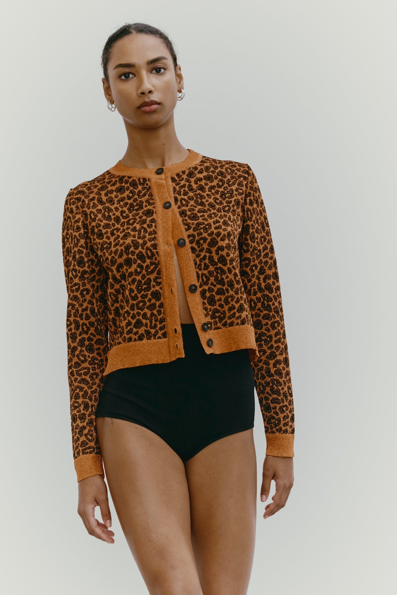 CARDIGAN PAULINE MANDARINO NERO