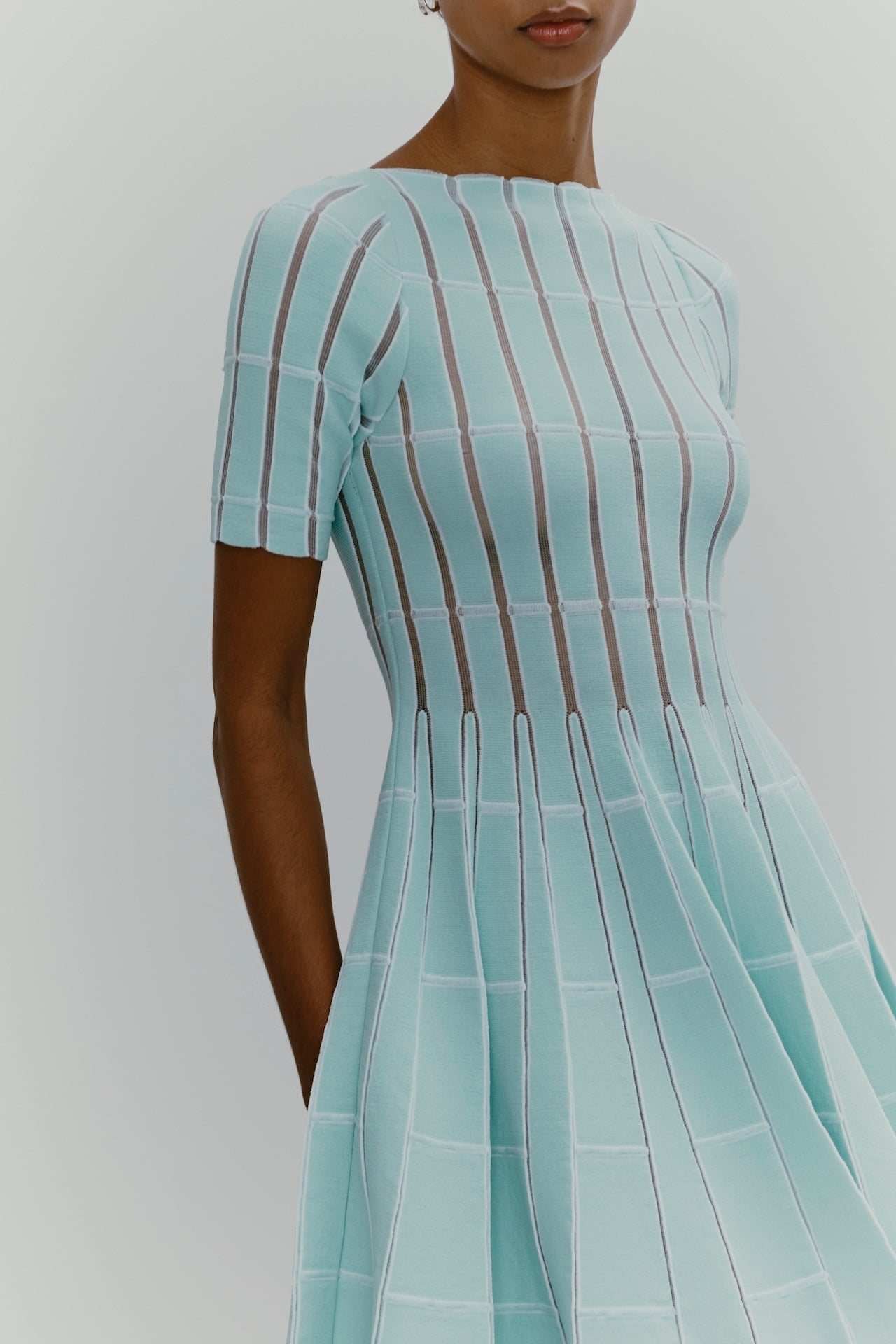 ZITA VISMARA DRESS MINT GREEN WHITE