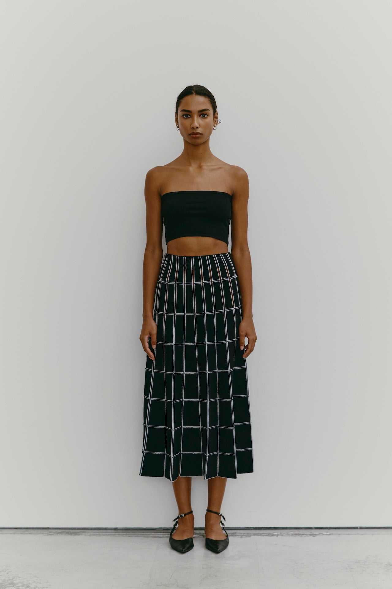 BARBARA SKIRT BLACK WHITE