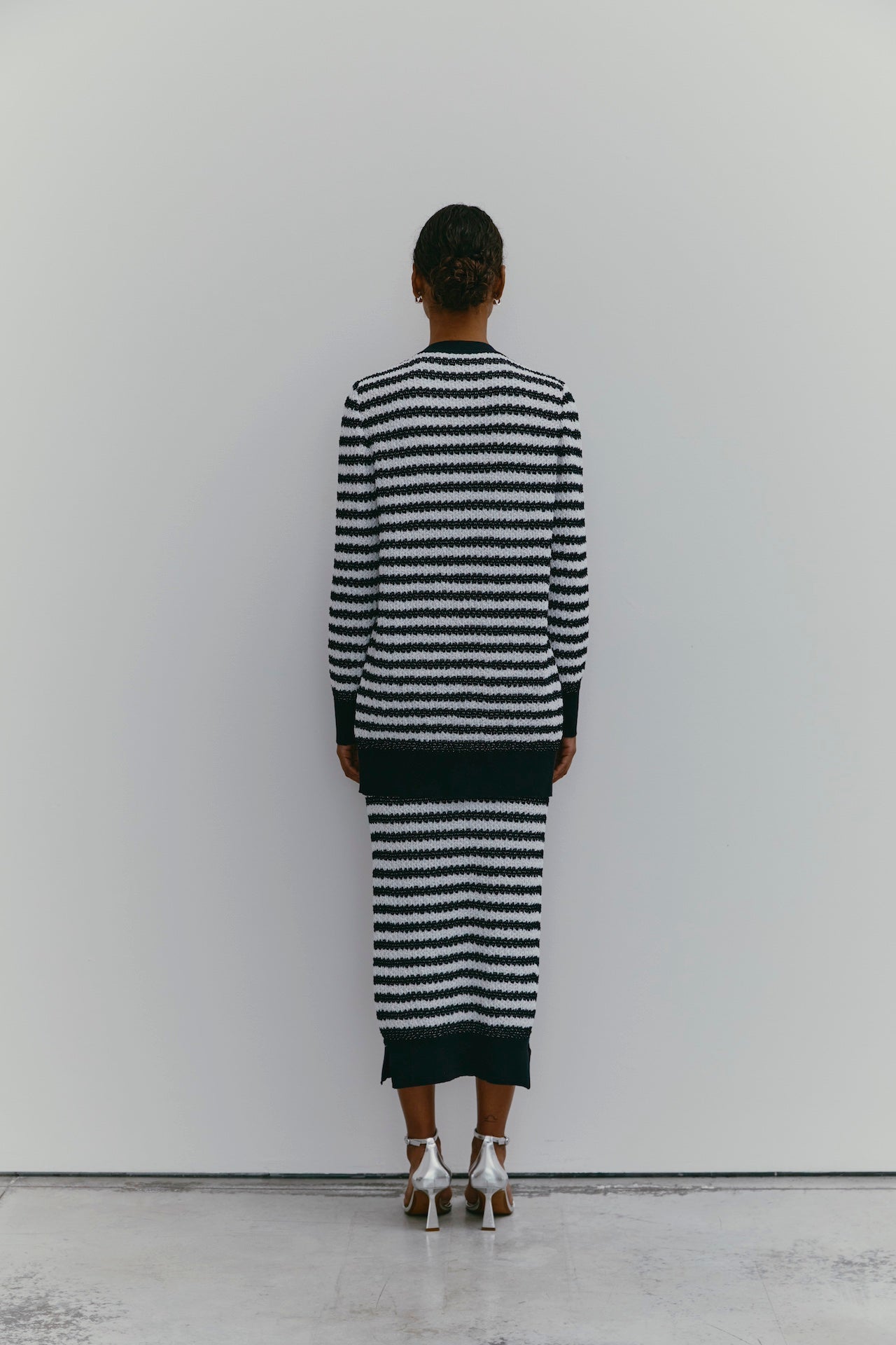 ETEL CARDIGAN BLU BIANCO