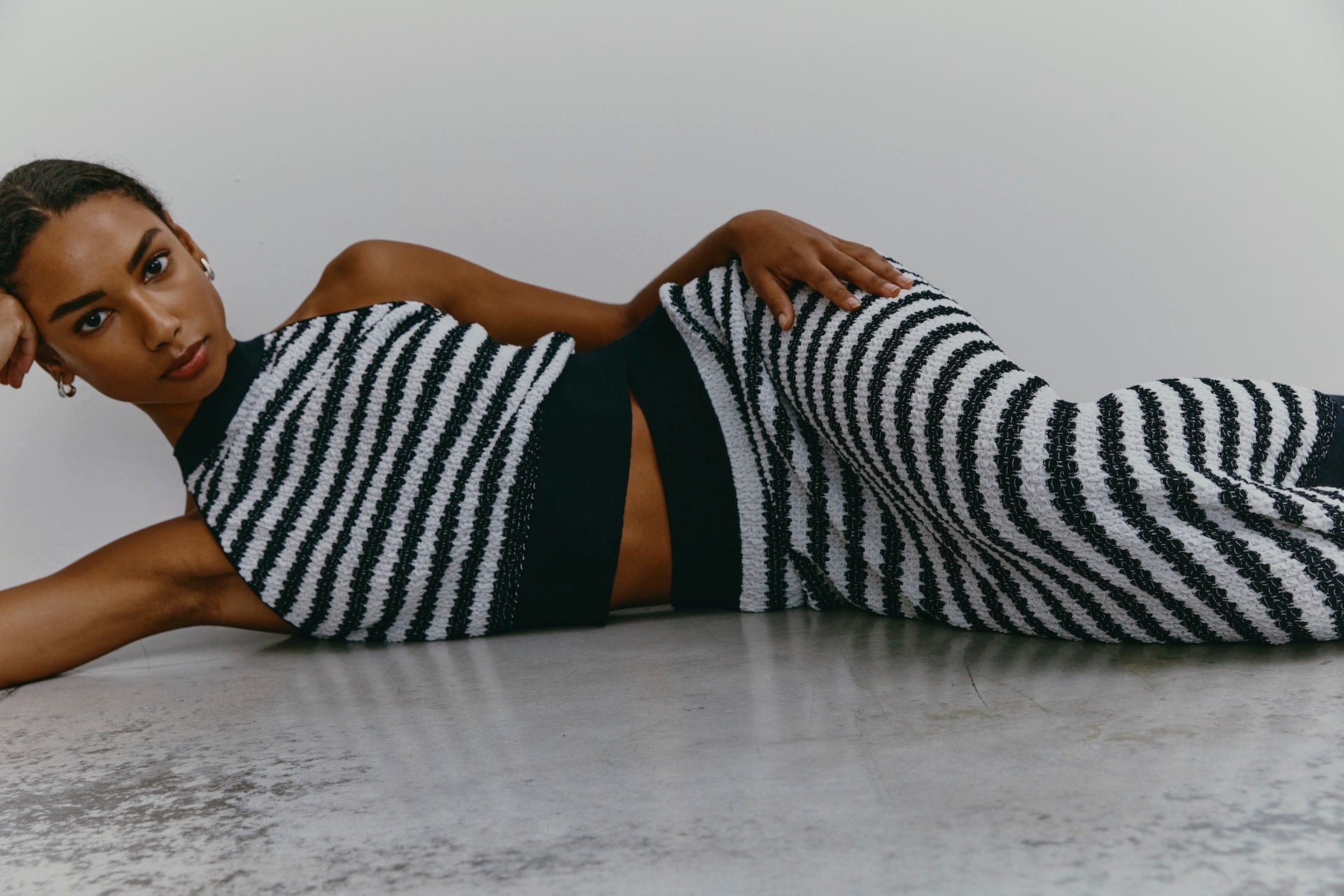 LAURA TOP BLU BIANCO