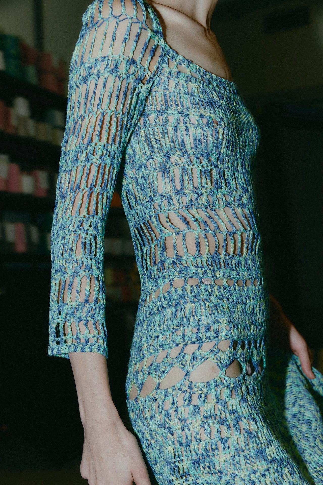 VESTITO ESTIA BLU VERDE