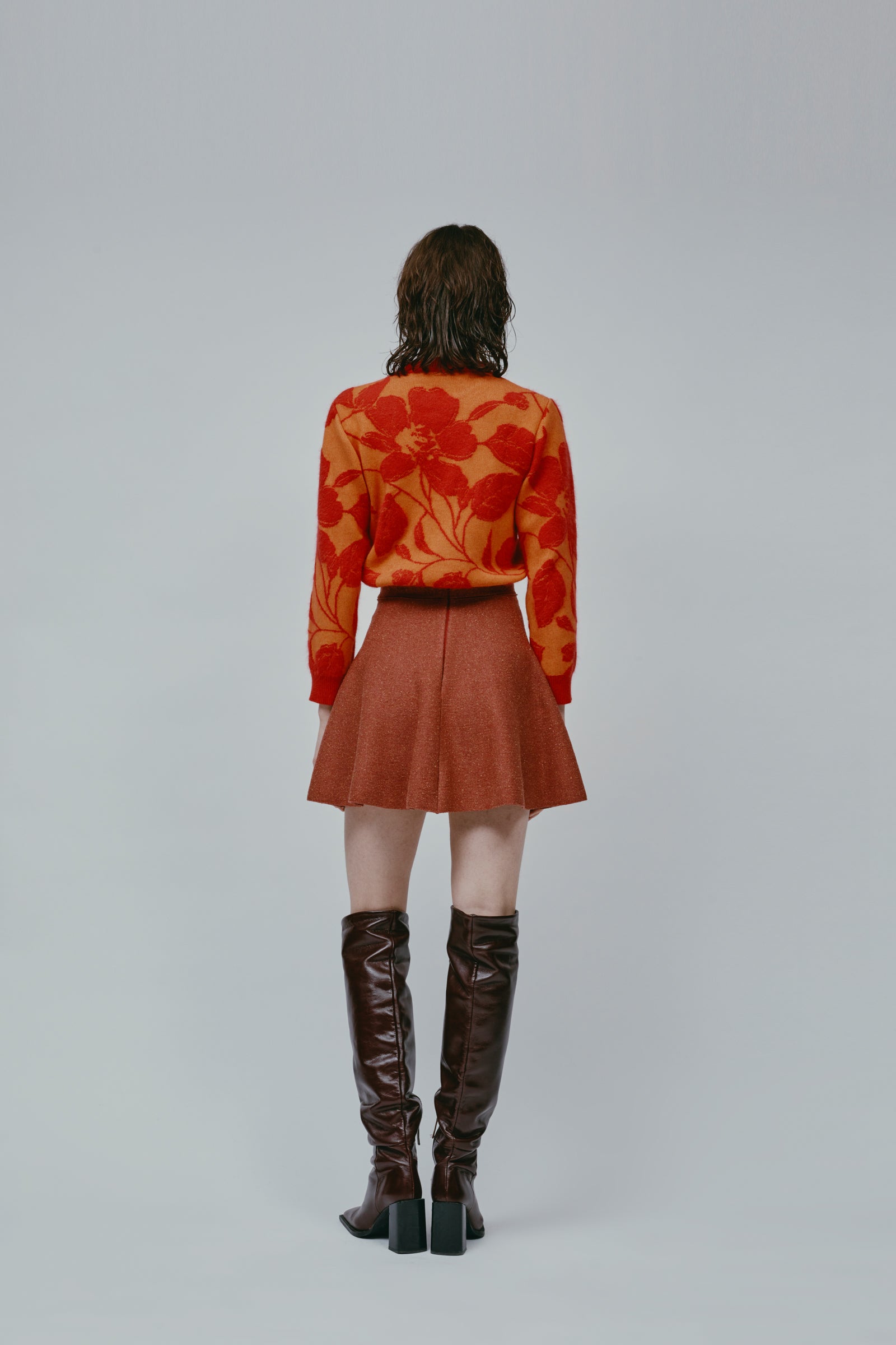 MINIGONNA SANDRA 220 ROSSO MATTONE