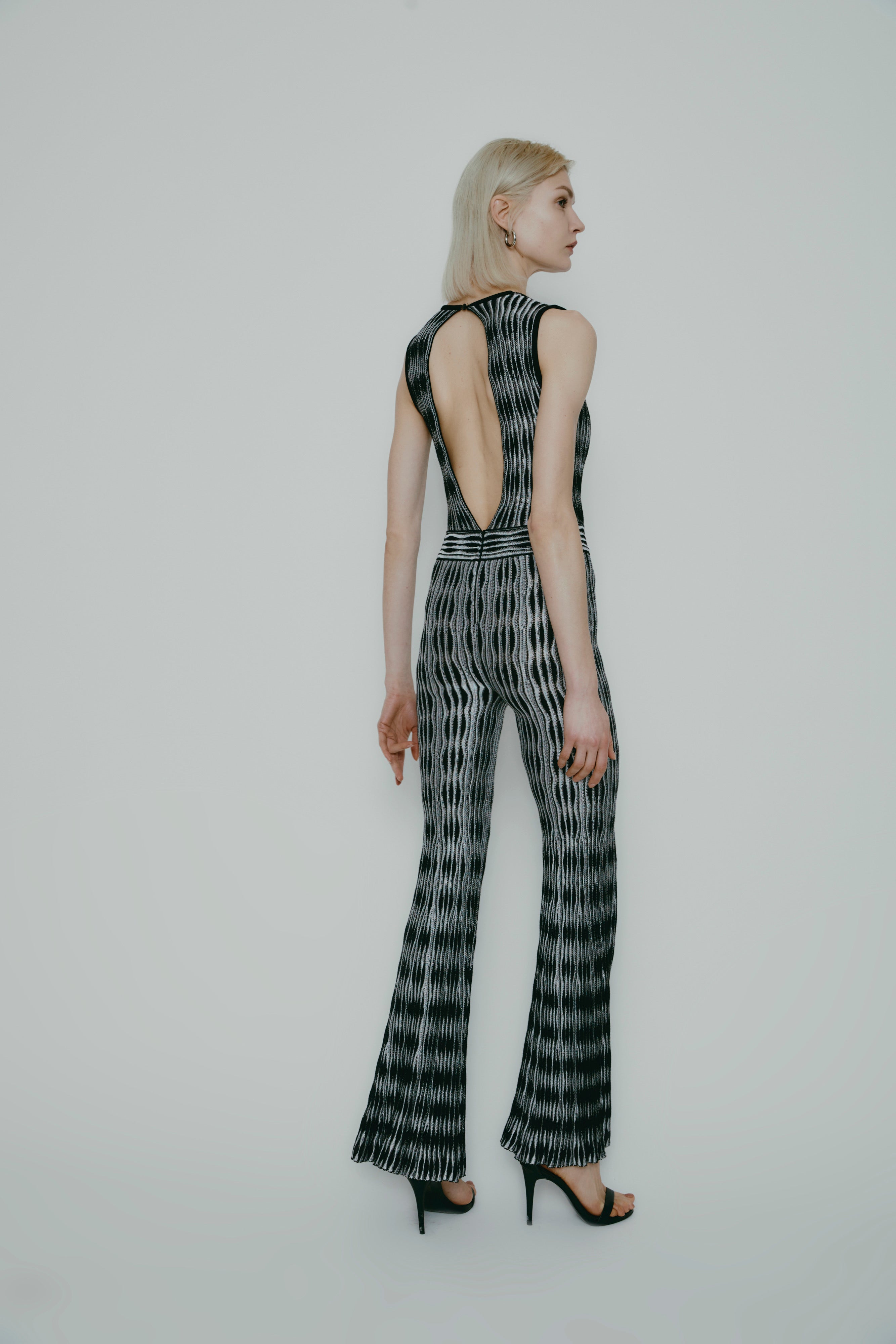 DELIA JUMPSUIT BLACK WHITE