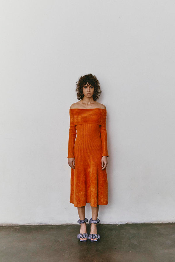 CRYSTAL DRESS ORANGE