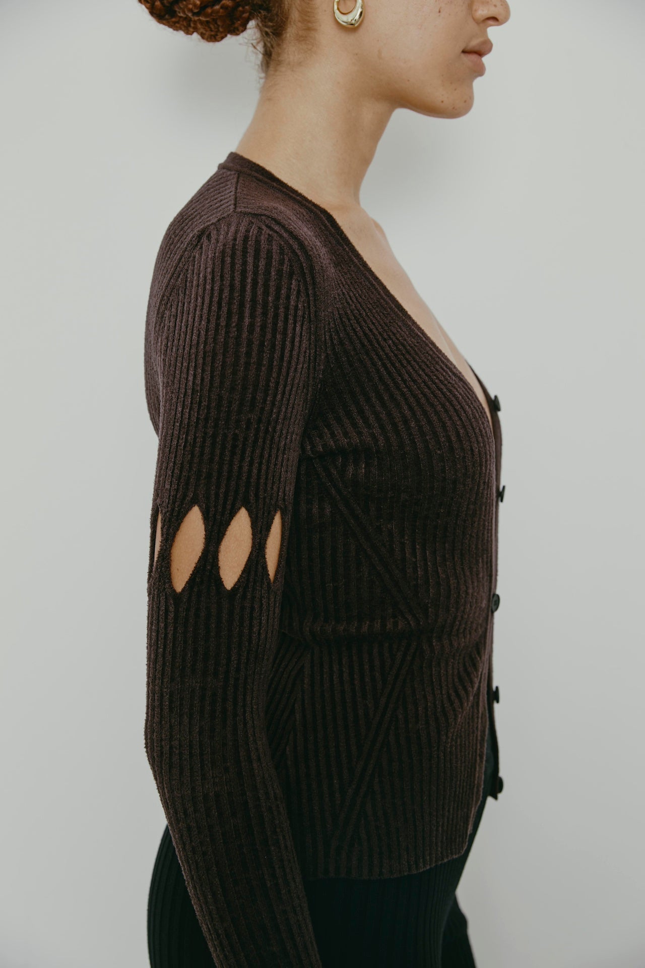 CARDIGAN GENZIANA ESPRESSO 