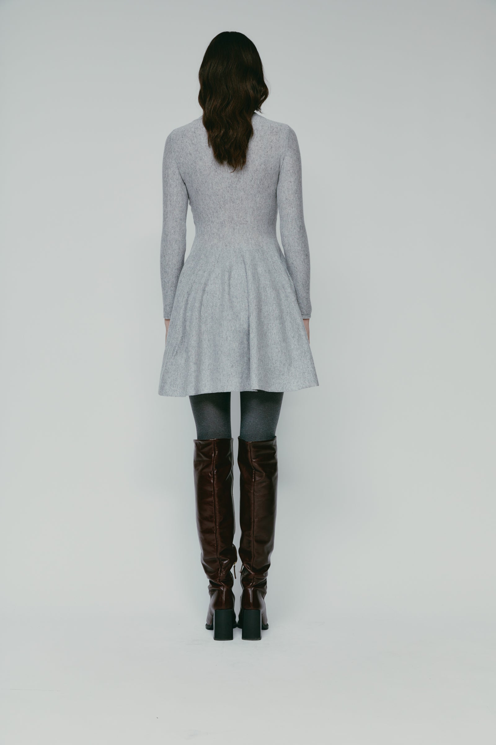 POLLY SKATER DRESS 106 GREY SILVER