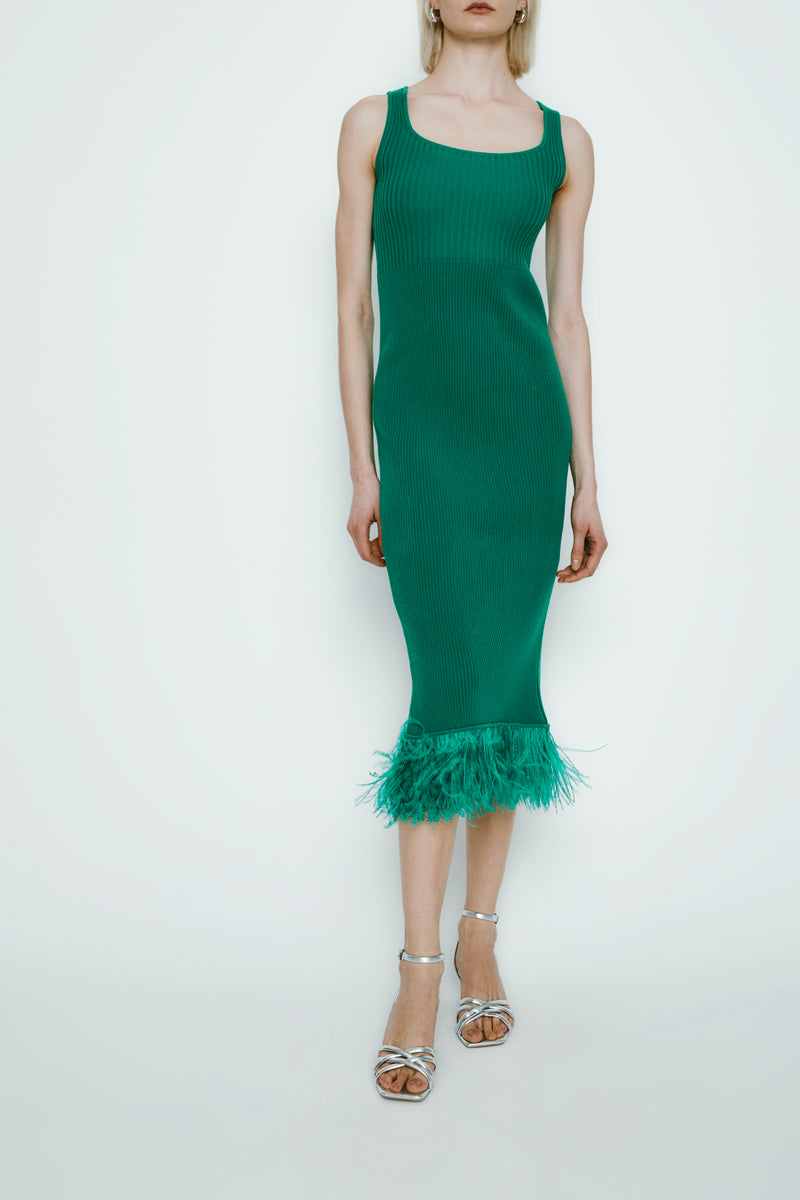 VANNA DRESS PINE GREEN