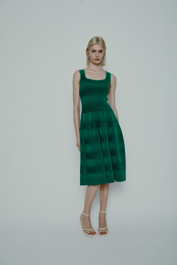 EDNA DRESS BLUE-GREEN