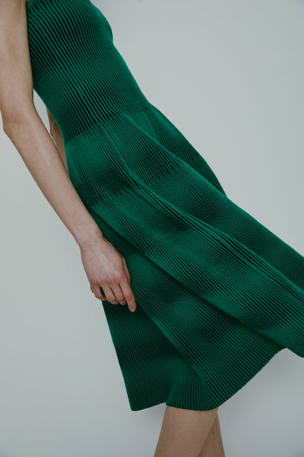 EDNA DRESS BLUE-GREEN
