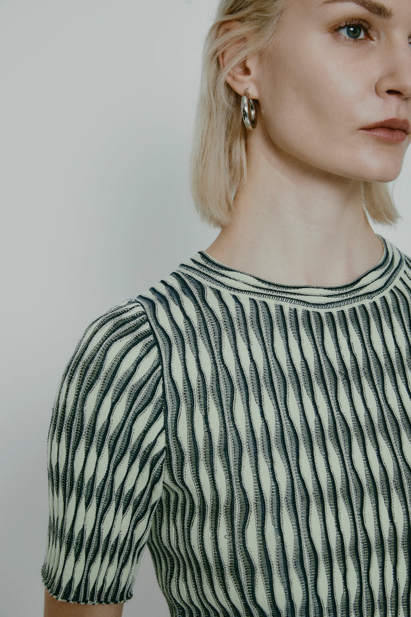 DRUSILLA T-SHIRT YELLOW-BLUE