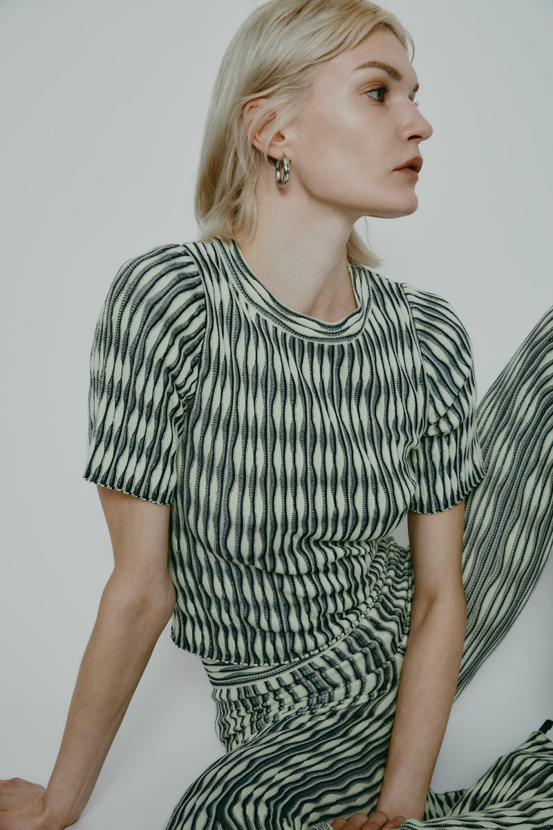 DRUSILLA T-SHIRT YELLOW-BLUE