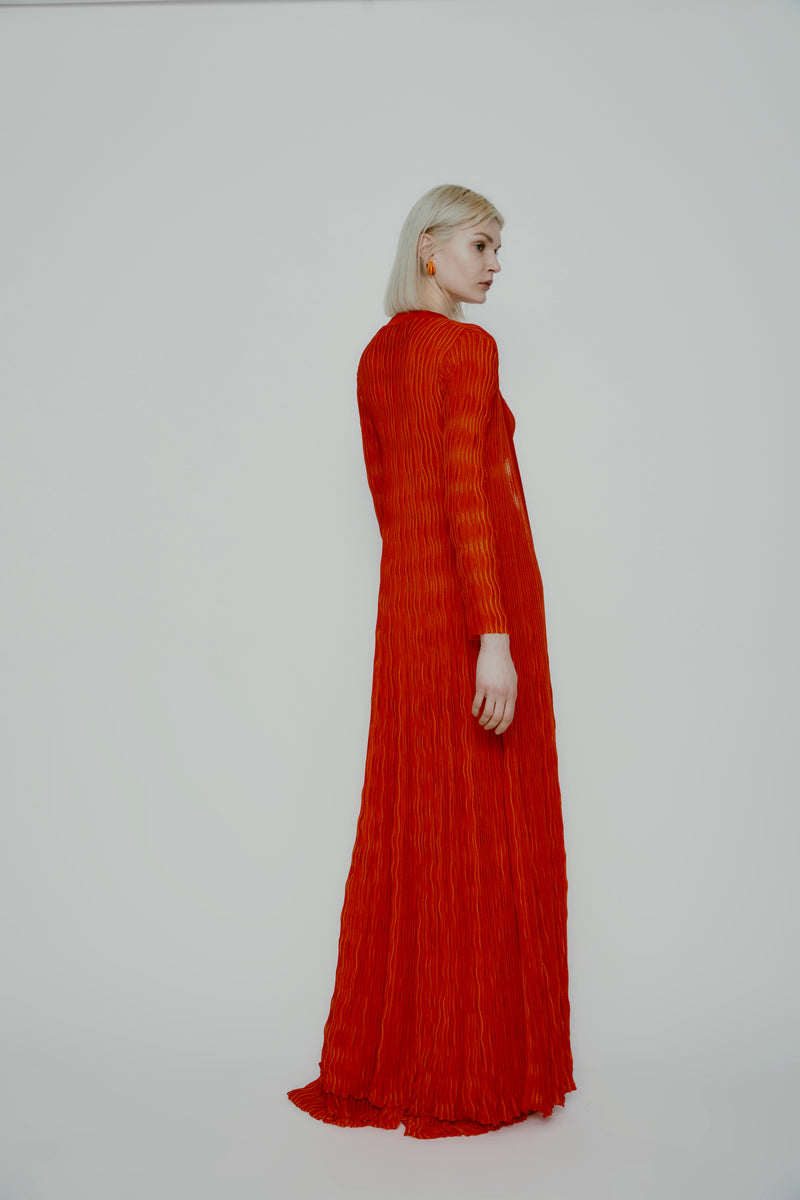 DONNA CARDIGAN RED-ORANGE