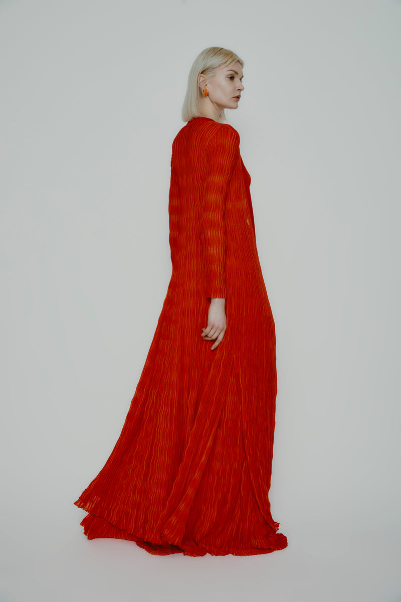 DONNA CARDIGAN RED-ORANGE