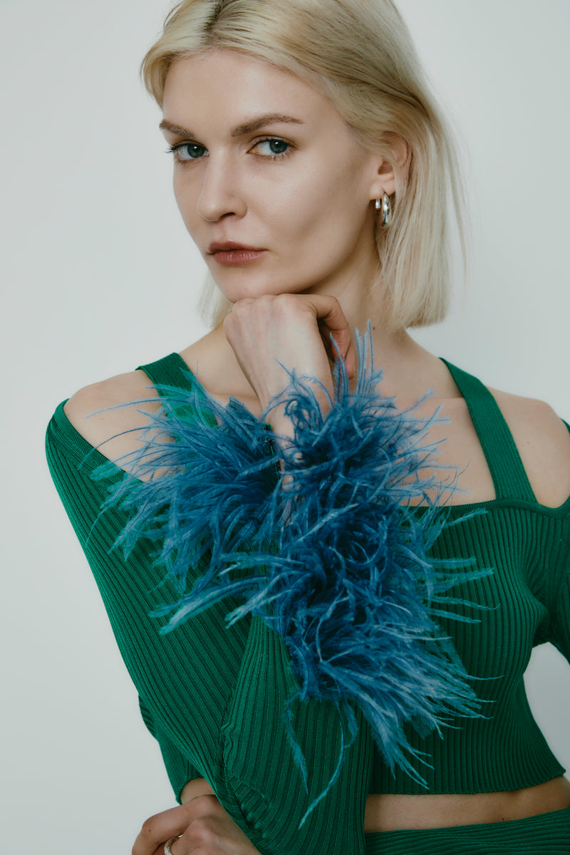 JUDITH TOP GREEN-BLUE