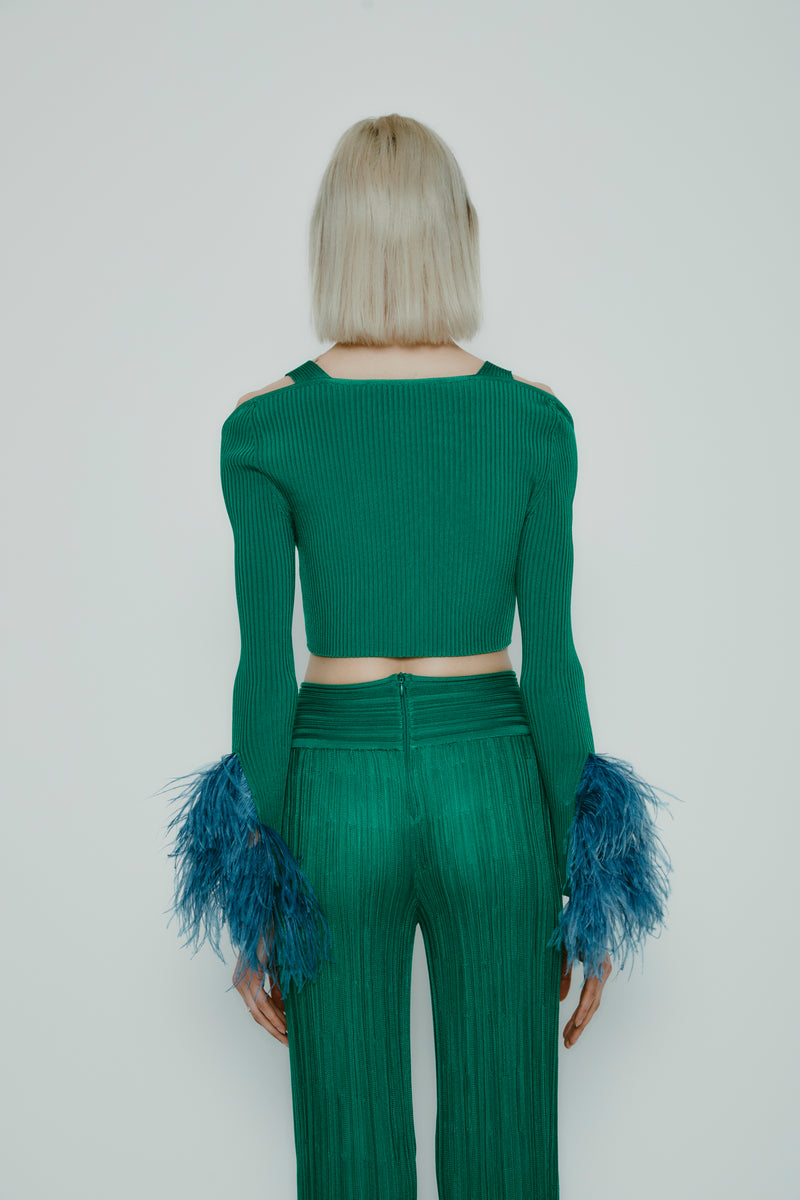 JUDITH TOP GREEN-BLUE