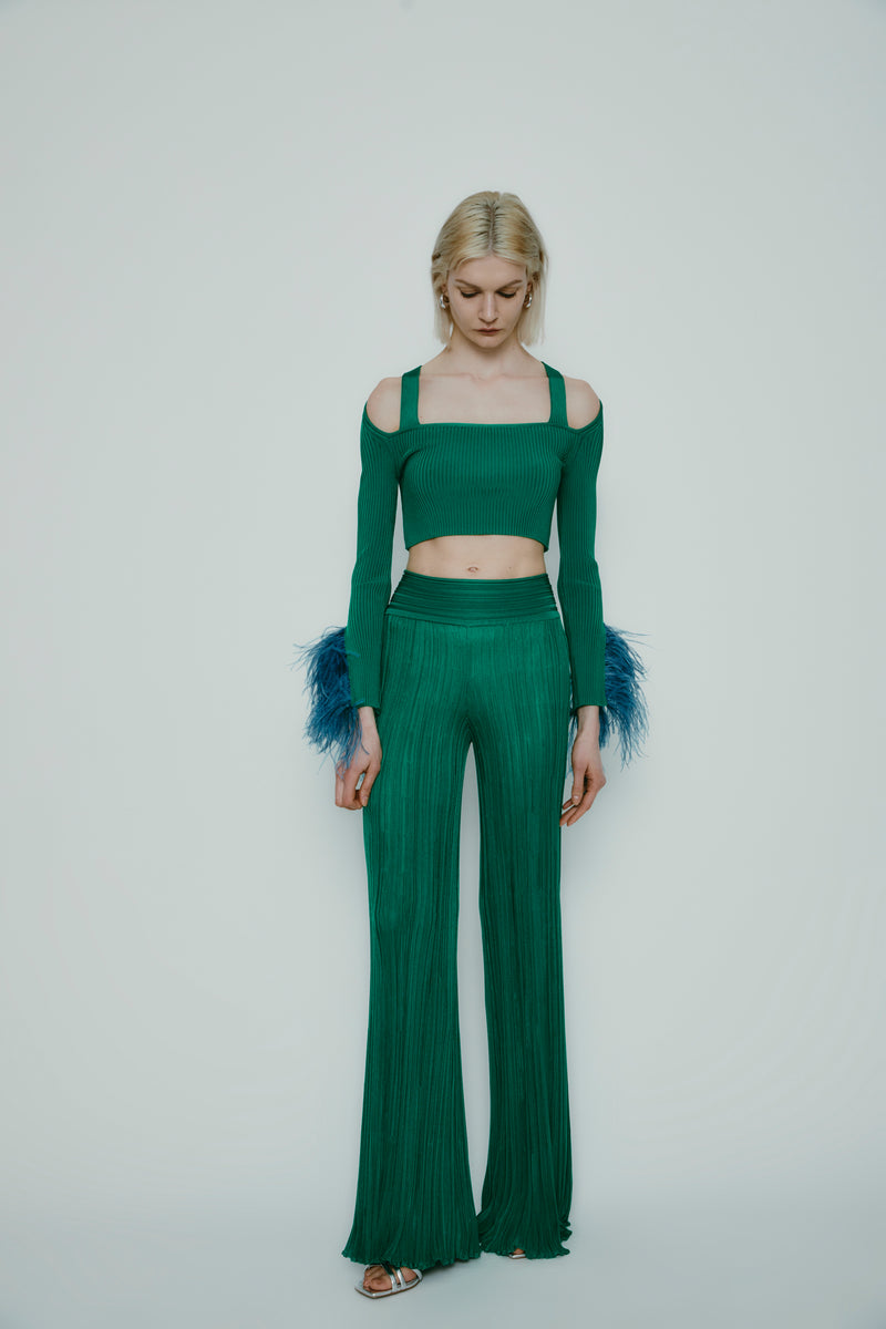 JUDITH TOP GREEN-BLUE