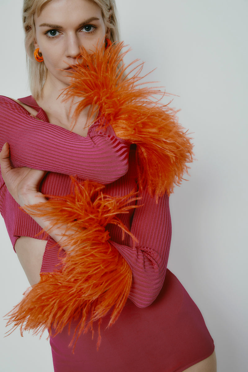 JUDITH TOP FUXIA-ORANGE
