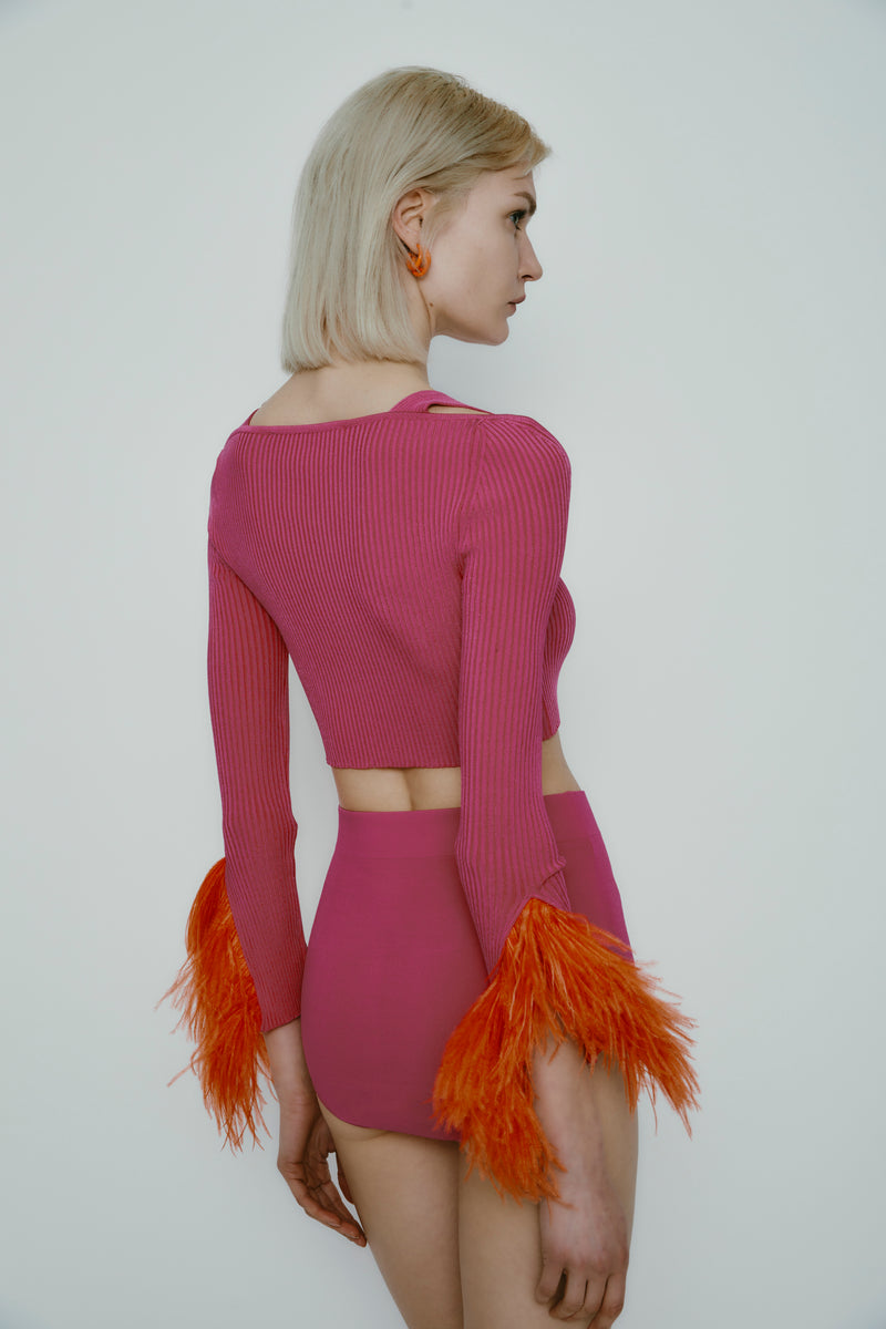 JUDITH TOP FUXIA-ORANGE